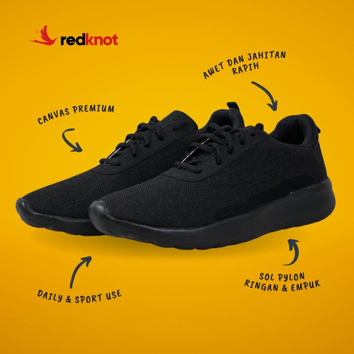Gambar Sepatu Sneakers Redknot Phillip Hitam Sol Hitam Berkualitas Premium Ringan untuk Olahraga atau Aktivitas Sehari-Hari - Hitam Sol Hitam, 36 dari Redknot - Sepatu Sneakers Pria undefined Tokopedia