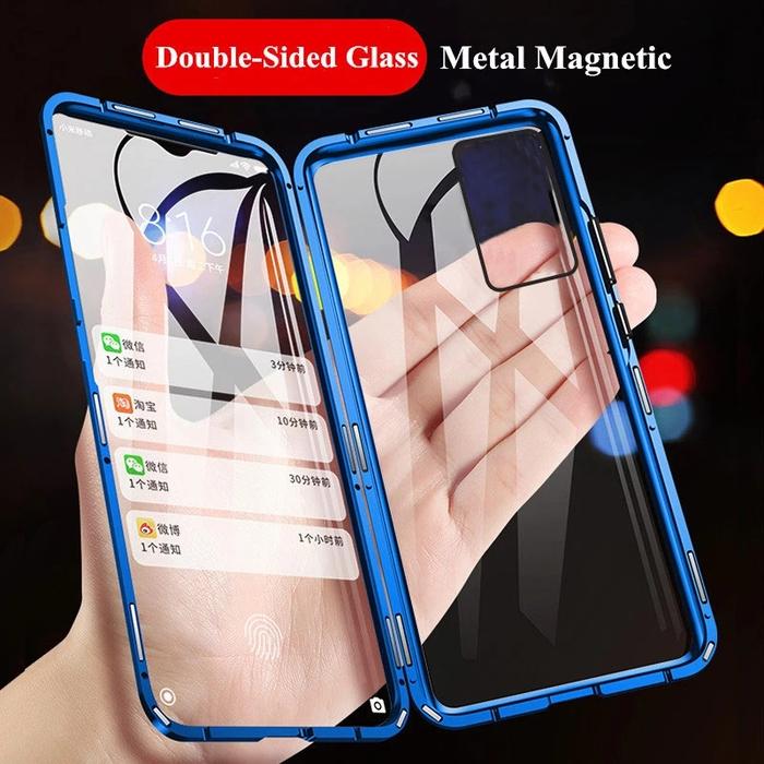 Jual Double Sided Magnetic Metal Case For Samsung Galaxy S23 S22