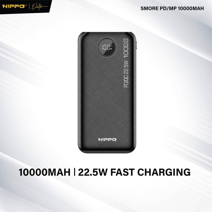 Gambar Hippo PowerBank Smore PD 22,5W 30000mAh - 30000mAh Quick Fast Charging Power Bank Type C Power Delivery QC 5 Port Output USB A USB C Led Charger Digital Indicator & Multi Protection - 10000mAh dari Hippo Indonesia undefined Tokopedia