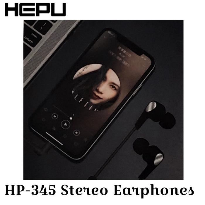 Gambar Handsfree HEPU HP-345/ Stereo Earphones/ 3.5mm/ universal - Hitam dari Hepu Store undefined Tokopedia