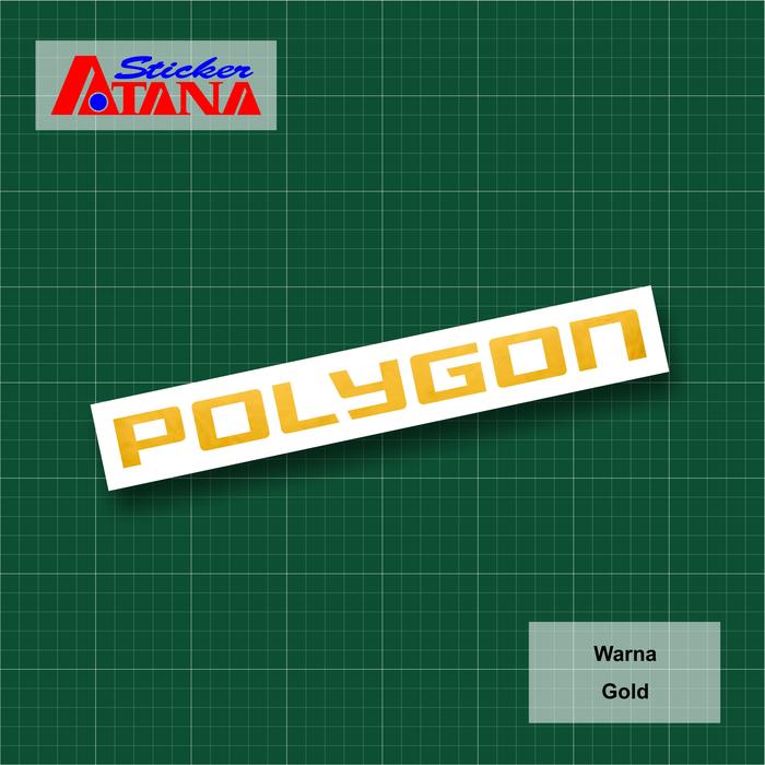 Gambar Stiker Cutting Polygon Emblem Logo Sepeda Bikes Bike To Work B2W MTB Gunung Urban Folding Road Offroad Downhill BMX Dirt Jump Youth Cascade Xtrada Claire Relic Heist Strattos Siskiu Decal Custom Sticker Vinyl Aksesoris Variasi Helm Spakbor Slebor Body - Gold, Panjang 15 cm dari Atana Sticker undefined Tokopedia