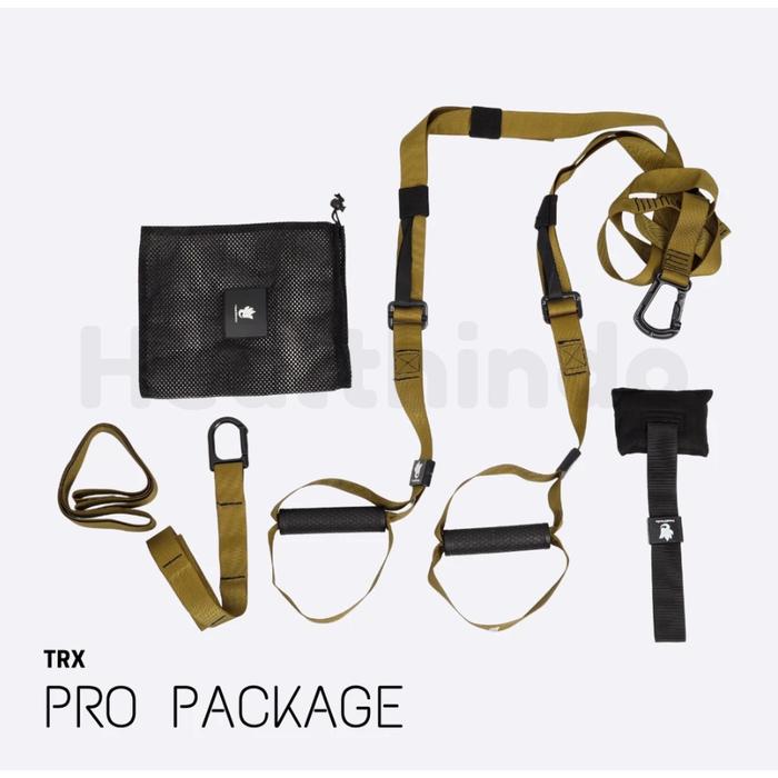 Gambar Tbk TRX PRO Home Workout Suspension Trainer Straps Hanging Pull Rope Portable Stretching Fitness Gym - P3 GREEN ARMY dari Rimba Senja undefined Tokopedia