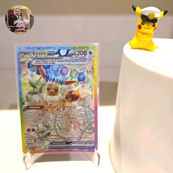Gambar Eevee Ex SAR sv8a 224 - 223 kartu pokemon festival terastal tcg indo - 223/187 dari Mainan2 undefined Tokopedia