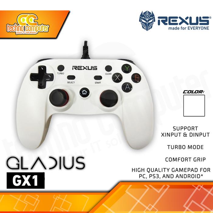 Gambar GAMEPAD REXUS GLADIUS GX1 - Putih dari Techno Computer Bali Kota Denpasar Tokopedia
