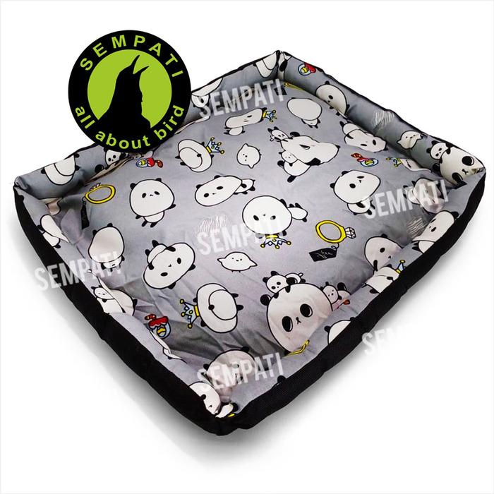 Gambar Kasur kucing anjing kasur kotak puffy alas tempat tidur hewan pet bed - Abu-abu dari Sempati Bird Shop undefined Tokopedia
