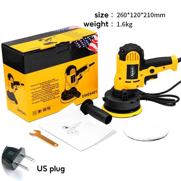 Gambar REAIM Wool Polisher 400-650W 5 Inch Disc | Mesin Poles Mobil/Motor Profesional  Kecepatan 3000 RPM & Adjustable Speed | Material Anti Karat + Anti Slip Handle (Cocok Detailing Cat/Bodi/Kaca/Chrome) - 400W model dasar dari REAIM JAWA undefined Tokopedia
