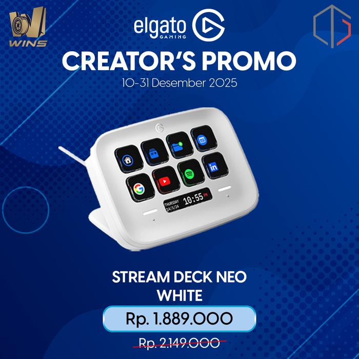 Gambar Elgato Stream Deck Neo USB Controller & Livestreaming Assistant for Gaming, Editing, Recording - White dari WINS OFFICIAL STORE undefined Tokopedia