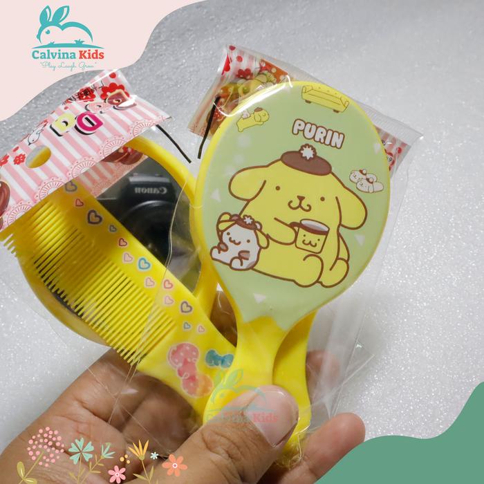 Gambar 1 SET Cermin dan Sisir Anak Karakter Sanrio Lucu - Pompom Purin dari Calvina Kids undefined Tokopedia