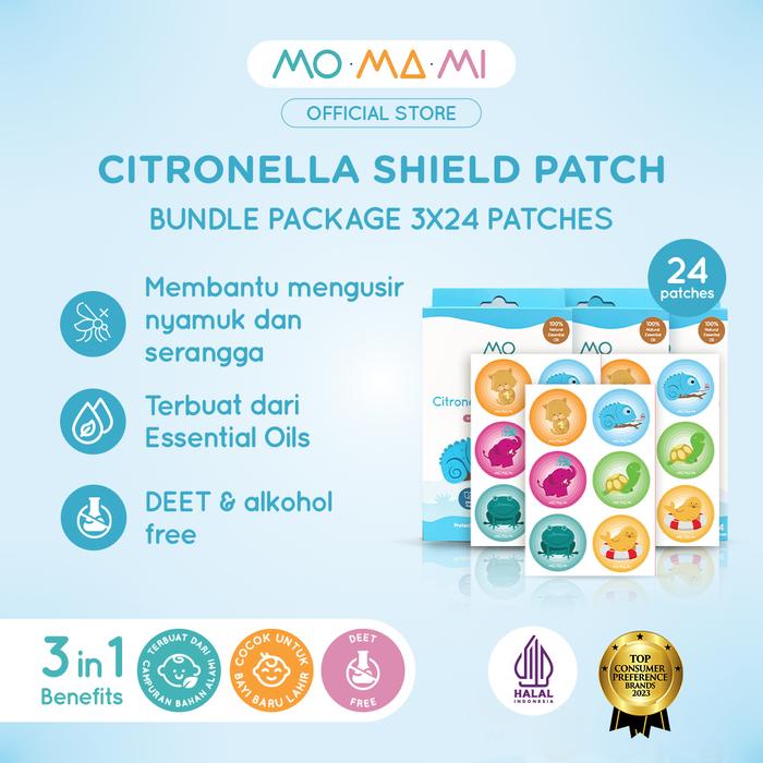 Gambar Momami Citronella Shield Patch - Sticker Anti Nyamuk Anak 100% Bahan Alami Bebas Deet Aman untuk Anak Bayi - 3 Pcs dari Momami_NEW Kab. Bogor Tokopedia