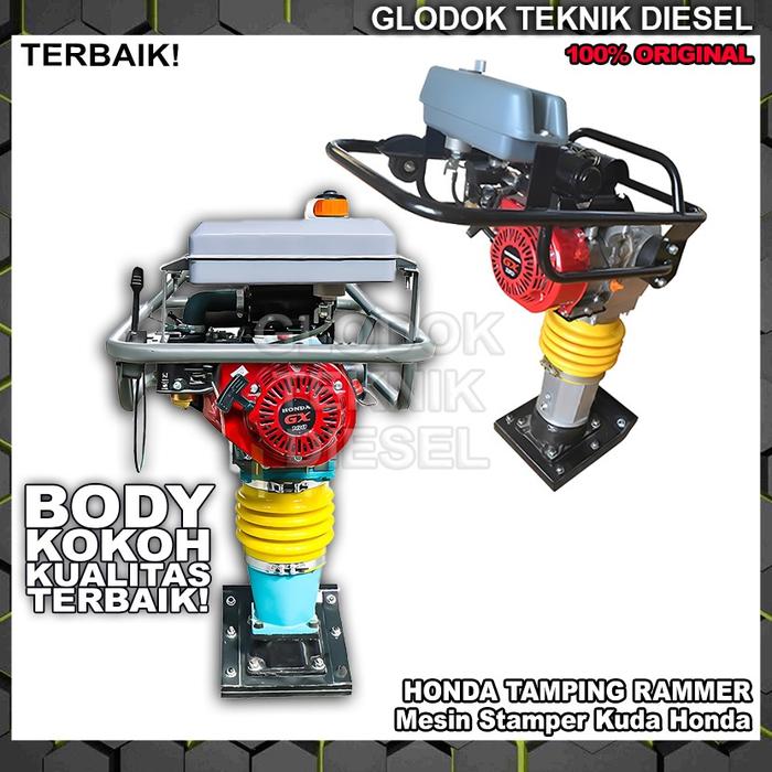 Gambar Stamper Kuda Engine Diesel Solar Mesin Pemadat Tanah Tamping Rammer TERBAIK - +HONDA ORIGINAL dari Glodok Diesel undefined Tokopedia