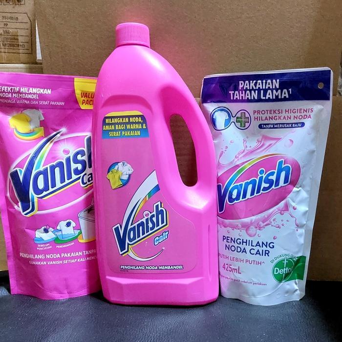 Gambar Vanish Cair Pink White 425ml 1Liter Cairan Penghilang Noda Pakaian - pouch white 425 dari LibasLabis undefined Tokopedia