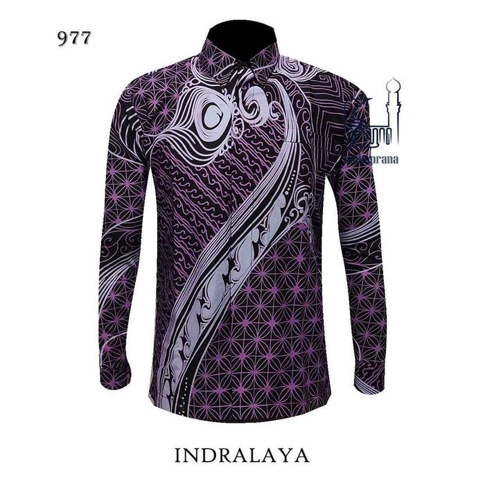Gambar Batik Mahaprana Motif Indralaya Kemeja Batik Pria Bahan Katun Lembut Nyaman Lengan Panjang dan Pendek Slimfit Full Furing Premium MHP-977 - S, Panjang dari MAHAPRANA STORE undefined Tokopedia
