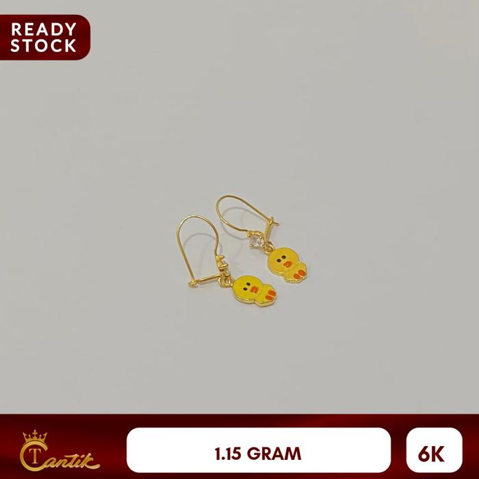 Gambar Anting gogo model duck variasi mata putih 6k dari Toko Mas Cantik Ciledug undefined Tokopedia