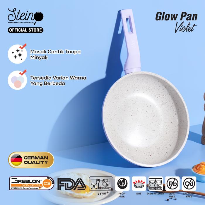 Gambar STEIN Glowpan Frypan 22cm (Panci Satuan) | Panci Anti-Lengket German | Panci Masak Official Store - Glow Blue dari Steincookware Official Store undefined Tokopedia