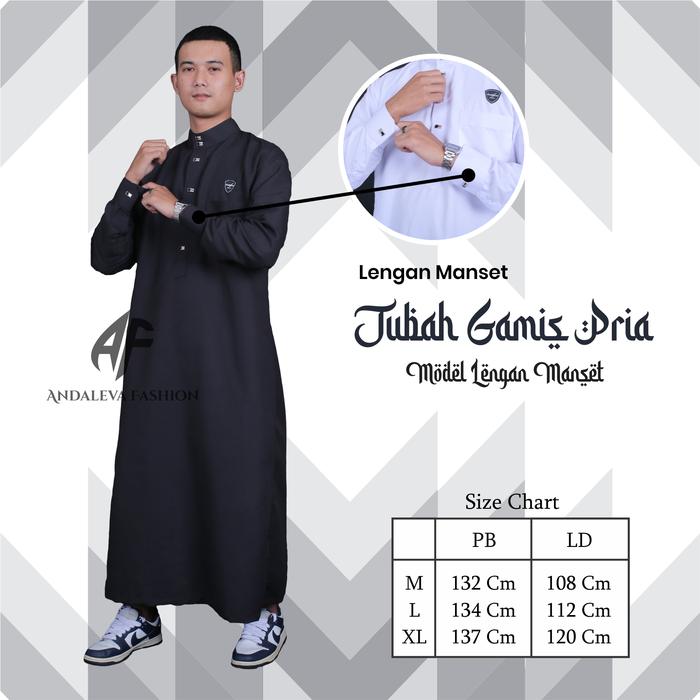 Gambar BAJU GAMIS JUBAH PRIA DEWASA REMAJA MUSLIM LENGAN PANJANG MABSET MODEL KANCING SULTAN KEKINIAN dari AndalevaFashion undefined Tokopedia