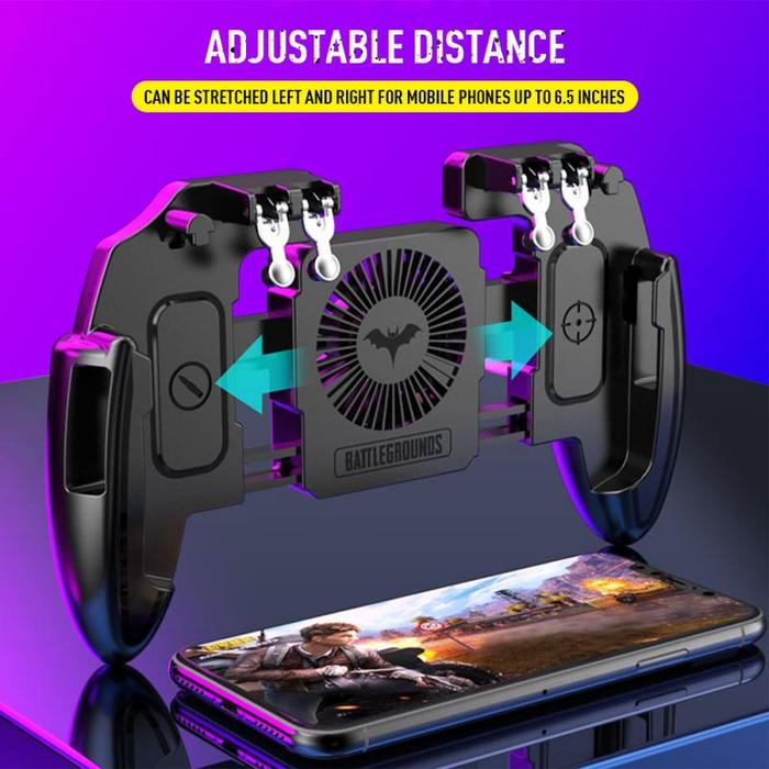 Gambar Six Finger For PUBG mobile Phone Game Controller Gamepad Trigger Shooting Gaming Button Cooling Fan Joystick For IOS/Android, PC dari Twenty Olshoperba undefined Tokopedia