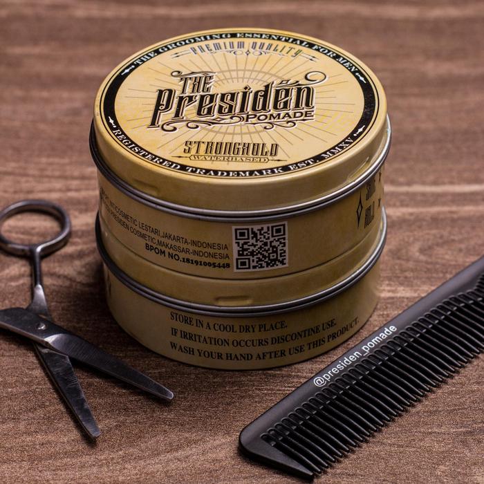 Gambar The Presiden Pomade Grosir Qty 12 Pcs Ekstract Vitamin - Presiden Stronghold 100gr dari Presiden Pomade Store undefined Tokopedia