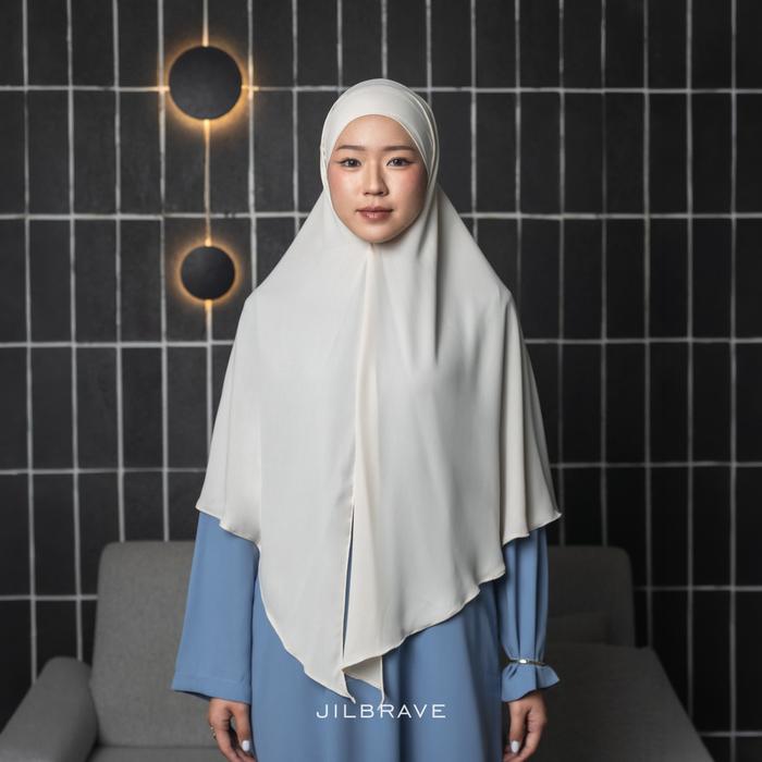 Gambar JILBRAVE Khafia Khiban Anti UV Hijab French Square Semi Instan Inner Bandana Adem Syar'i - CREAM dari Jilbrave Shop Kota Bogor Tokopedia