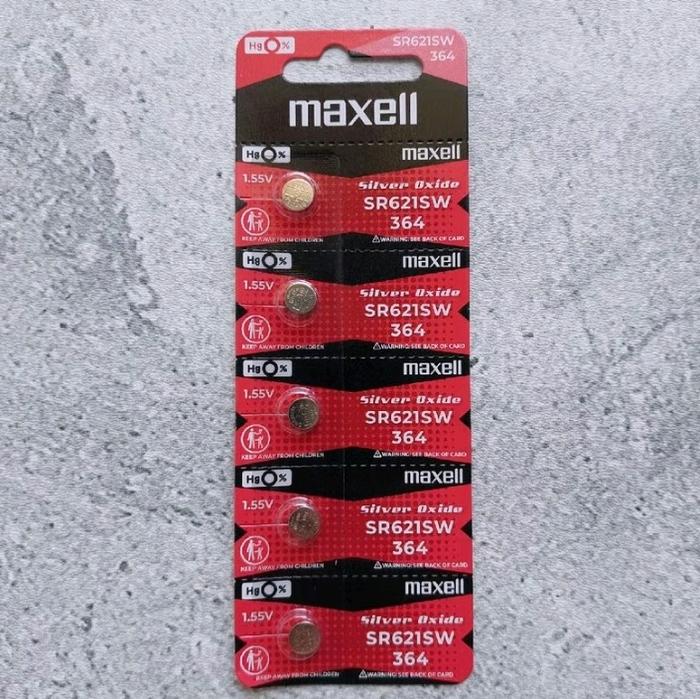 Gambar 1 LEMBAR isi 5 pcs Batu Baterai 621 Battery batre Jam tangan Maxell SR621 sw 364 ORIGINAL - 1 LEMBAR MAXELL SR621SW dari PAYU AKEH JAM undefined Tokopedia