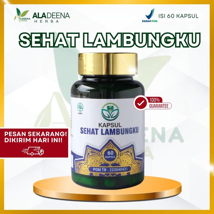Gambar KAPSUL SEHAT LAMBUNGKU Obat Herbal Untuk Atasi Maag Kronis Dan Gerd Secara Alami - 1 BOTOL KAPSUL SEHAT LAMBUNGKU dari Aladeena Herba Store undefined Tokopedia
