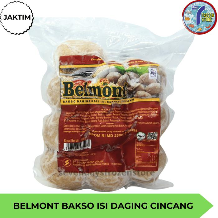 Gambar Bakso Sapi Isi Daging Cincang Belmont Kemasan 400 Gr dari Seven Days Frozen Store undefined Tokopedia