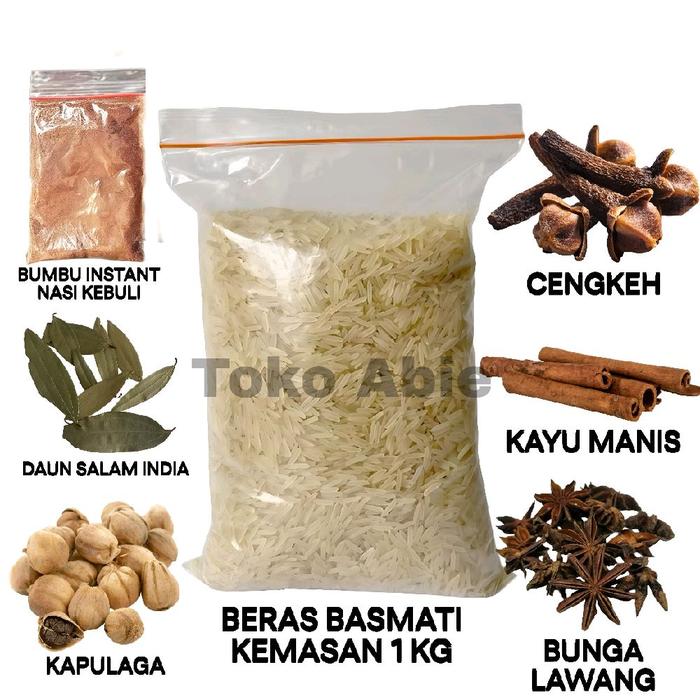 Gambar Beras Basmati 1kg + Bumbu Biryani instan Untuk Masakan timur tengah yang lezat dari TOKO ABIIE undefined Tokopedia