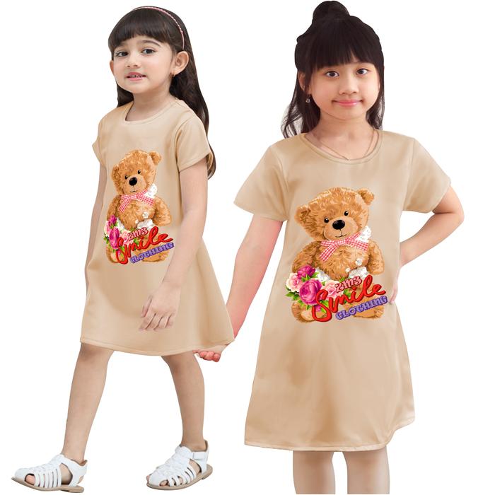 Gambar Daster Anak Anak Perempuan. Dress Atasan Tunik Anak Motif BEAR Dress Anak Kekinian, Anak Usia 1-10 Tahun - COKSU, S 1-2-3 TAHUN dari ZM3Clothing undefined Tokopedia