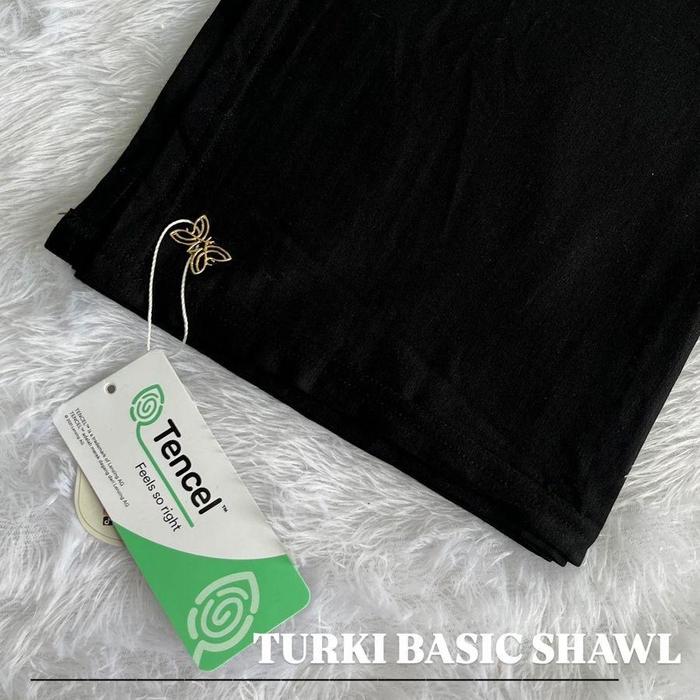 Gambar Maryam Scarf - Pashmina Tencel Turki Basic Shawl Pasmina Spandek Modal Tencel Jilbab Muslim Pasmina Cantik Kerudung - Black dari Maryam.Scarf undefined Tokopedia
