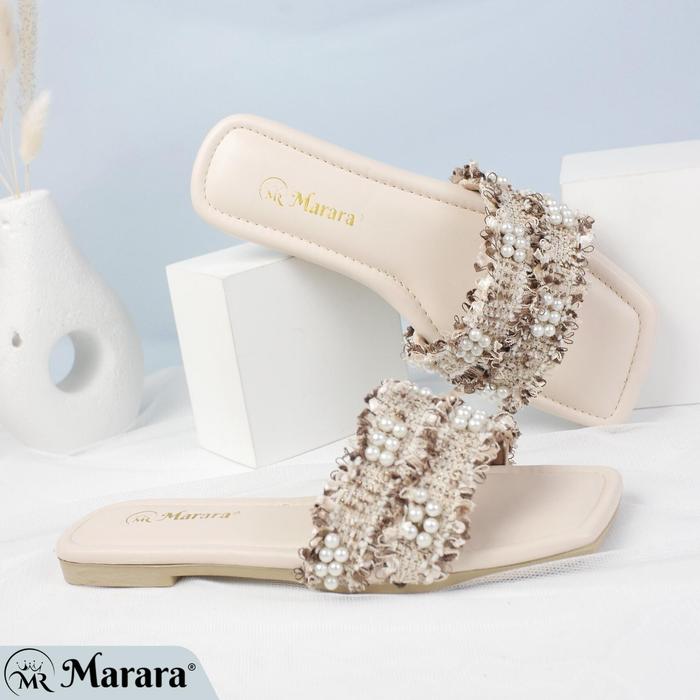Gambar Marara - Sandal Wanita Selop Bapau Elsaa  - Cantik Kekinian - Krem, 37 dari Marara ID undefined Tokopedia