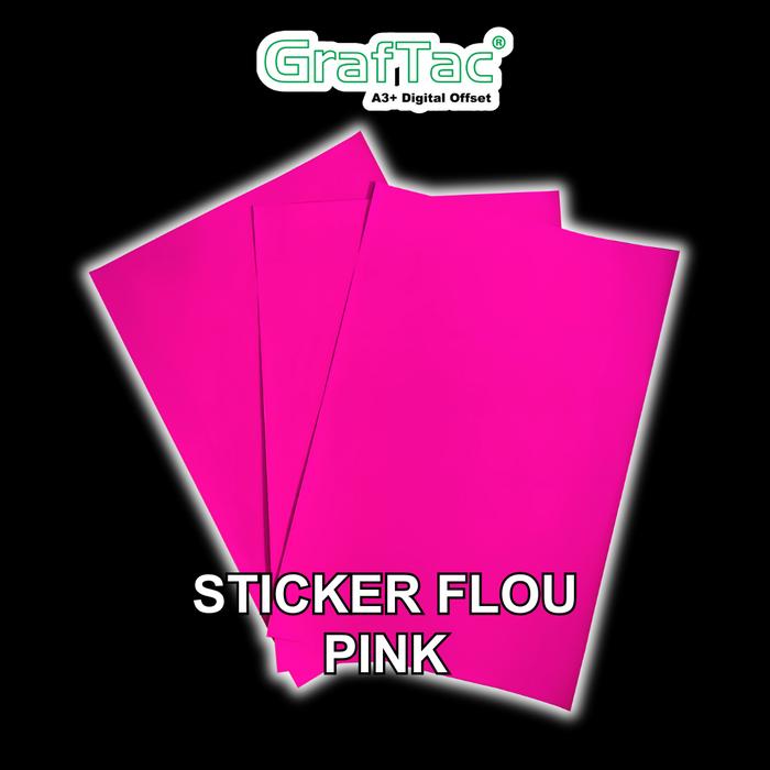 Jual Graftac Sticker Kertas Flou Red Orange Green Pink Yellow A3 ...