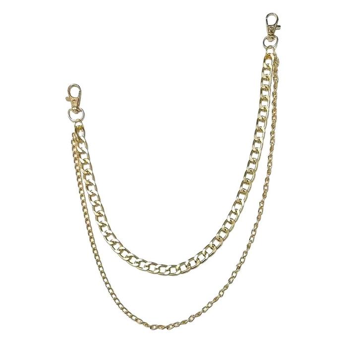 Gambar Skylar Double Layer Chain Belt Pants Rantai Celana Jeans Rantai Dompet Beltchain Pantschain Unisex Handmade Fashion - Gold, RC Skylar dari Vileo Handicraft undefined Tokopedia