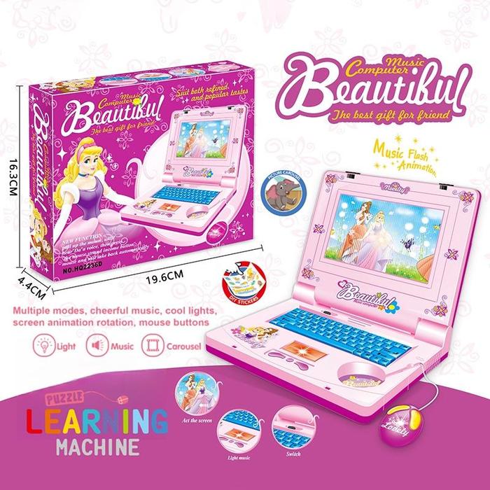 Gambar [Duffy toys](COD) Mainan Laptop Anak Edukasi Laptop Mainan Mini Alat Bantu Belajar Learning Machine - Barbie-2236D dari Duffy Toys Online Mall undefined Tokopedia