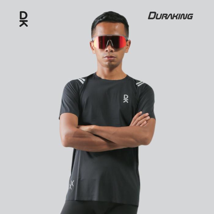 Gambar Duraking Jersey Olahraga Pria Aeroflow Running Nylon Seamless Sport - Obsidian Black, S dari Duraking Outdoor and Sports undefined Tokopedia