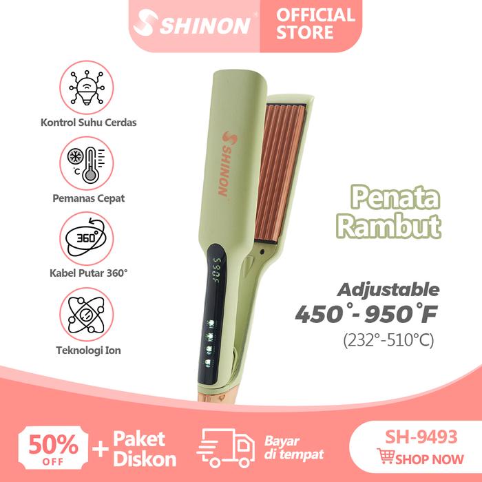 Gambar SHINON Catokan Rambut Curly Jagung Zigzag Baba Catokan Rambut Pelurus Pengeriting Rambut Glam Hair Catok Antilengket Catokan 2 in 1 Multifungsi SH-9493 Straightener dari SHINON&NIKAI undefined Tokopedia