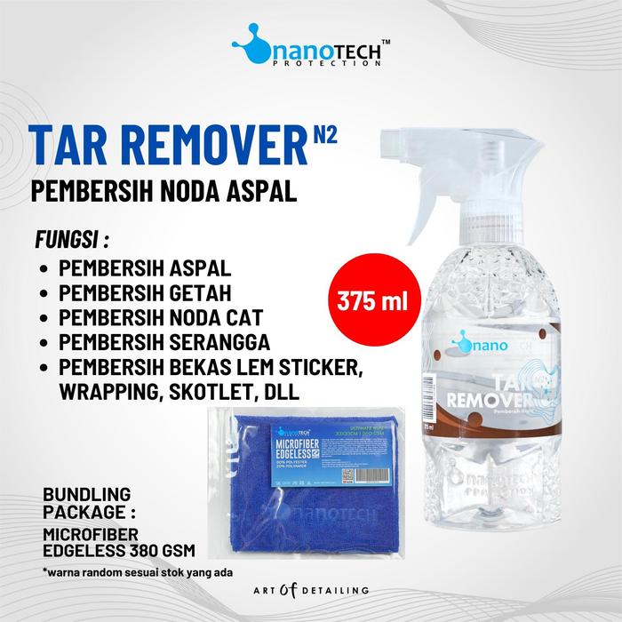 Gambar TAR REMOVER - nanoTECH PROTECTION - PEMBERSIH ASPAL / Pembersih Sticker Lem Skotlet Wrapping / Pembersih bekas serangga / BUG & TAR REMOVER Car - Dengan Microfiber dari nanoTECH PROTECTION undefined Tokopedia