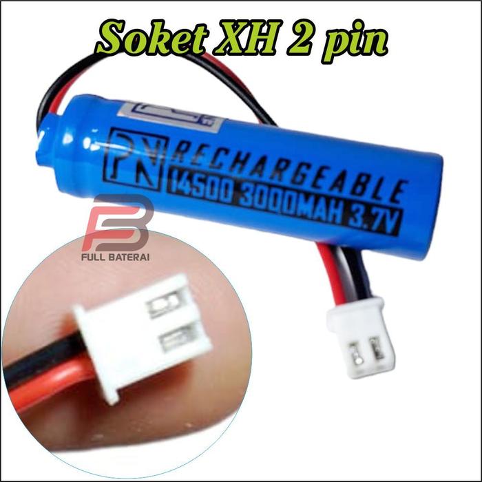 Gambar Baterai Mainan Anak  RC  Speaker  Li-ion 1x 14500 3.7V 3000mAh Soket HITAM  PUTIH  XH PH MERAH 2 PIN - HITAM 2 pin dari TITIK NURHIDAYATI undefined 3 Tokopedia
