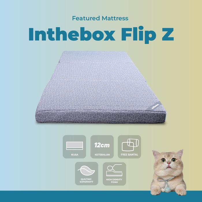 Gambar Kasur Lipat Lantai IN THE BOX Flip Z - Gratis Bantal & Tas Kasur Lipat - 200x200 dari INTHEBOX_NEW undefined Tokopedia
