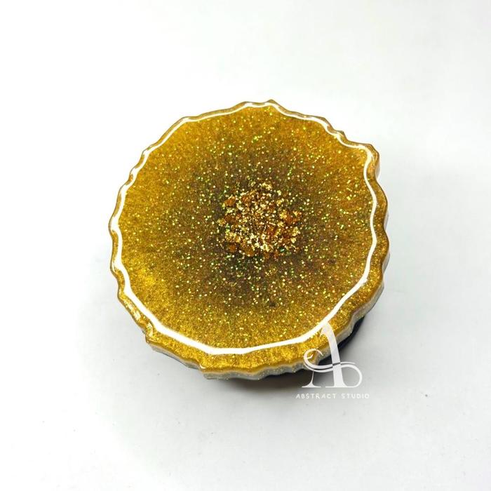 Gambar Geode Resin Pop Socket / Griptok / Phone Stand / Phone Grip - Citrine dari Abstract Studio undefined Tokopedia