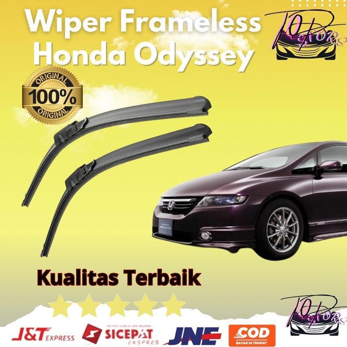 Gambar (bisa COD) Wiper Mobil Frameless Honda Odyssey Sepasang 2 PCS Kiri dan Kanan Tanpa Rangka Besi Sapuan Kaca Wiper Mobil Depan Blade Model Banana Karet Kendaraan - 1999 - 2007 dari zerosevenstore_NEW undefined Tokopedia