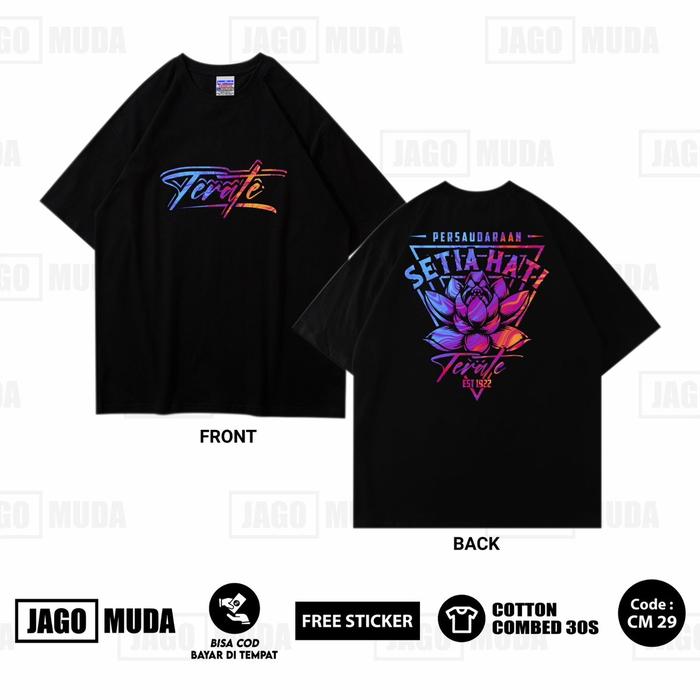Gambar Kaos Terate Casual Aesthetic Distro Menyala Kece Bahan Tebal Halus Menyerap Keringat - CM 14, L dari Jagomuda Terate undefined Tokopedia