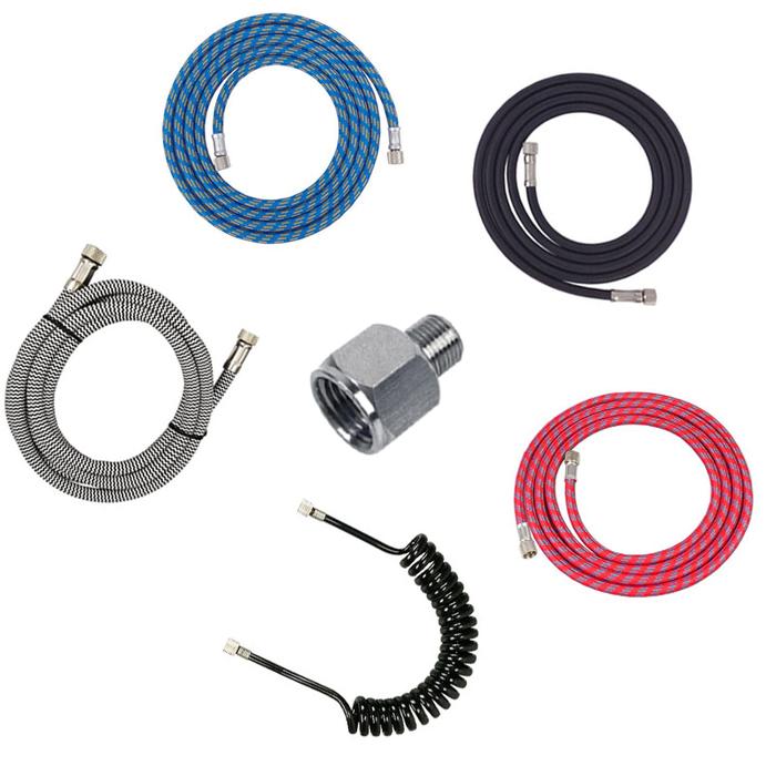 Gambar Professional Nylon Braided Airbrush Hose with Standard 1/8"*1.8m(5.9ft) Size Fitting on One End and a 1/8in For Air Brush DIY dari defaultstore-138 undefined Tokopedia