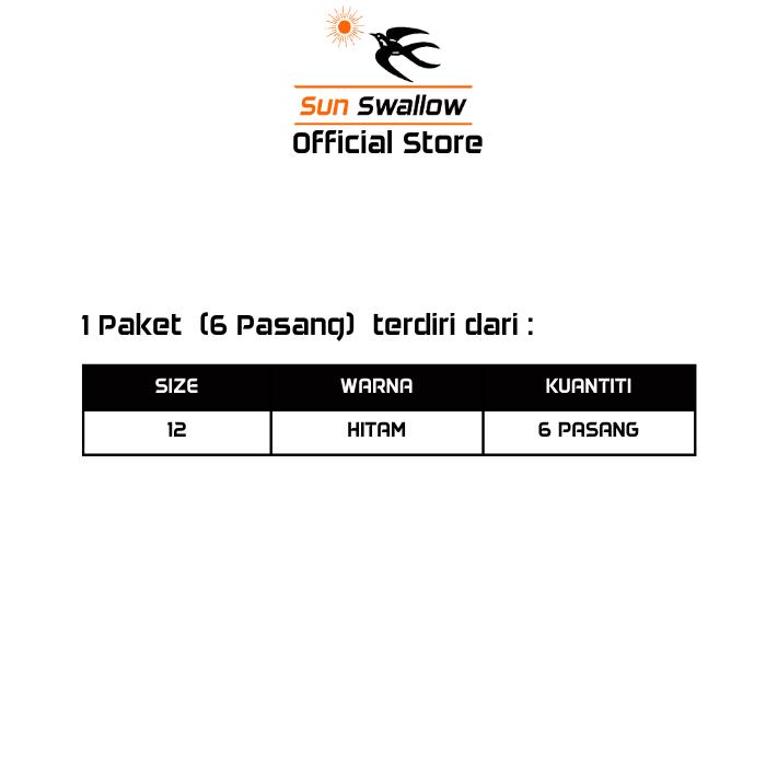 Gambar Paket 6 Pasang Sandal Jepit Karet Pria Sendal Sun Swallow Hitam All Black - Paket Size 12 dari Sun Swallow Sandals Kota Administrasi Jakarta Utara Tokopedia