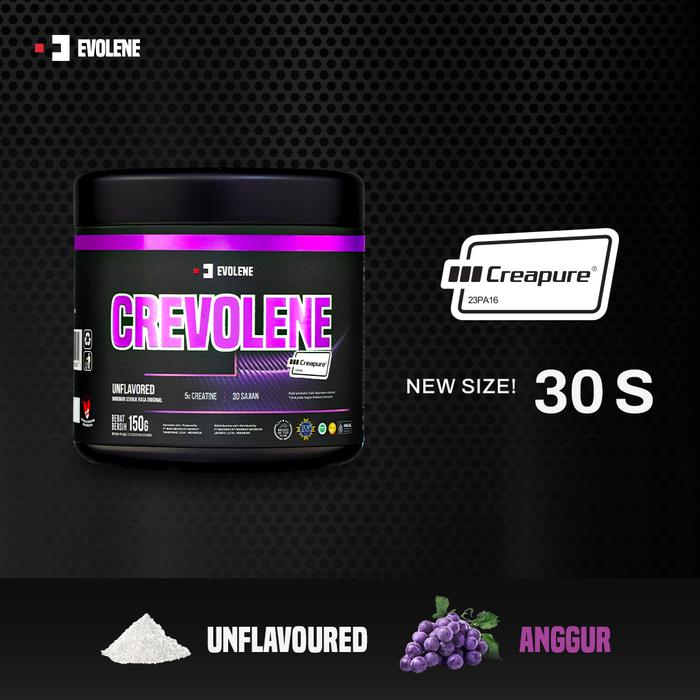 Gambar Evolene Crevolene Creapure - Suplemen Fitness - 30S, ANGGUR dari Evolene Kota Tangerang Tokopedia