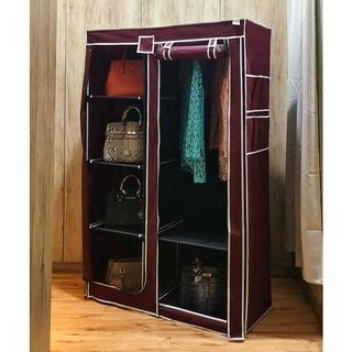 Gambar Nine box lemari baju dengan sarung cover anti debu/lemari pakaian/lemari pakaian gantung/rak pakaian - MAROON dari NINE BOX STORE undefined Tokopedia