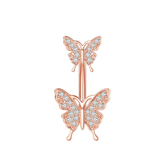 Gambar belly piercing button ring titanium Stainless Steel anting pusar lucu Butterfly anti karat dan anti luntur trend 2024 tindik pusar Fashion keren Cincin Pusar aksesoris Bunga - kupu-kuning dari pierced fashion undefined Tokopedia