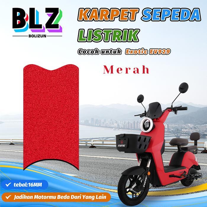 Gambar BOLIZUN Karpet PVC Mie Bihun Custom Sepeda Listrik Exotic EV 929 - Merah dari Bolizun undefined Tokopedia