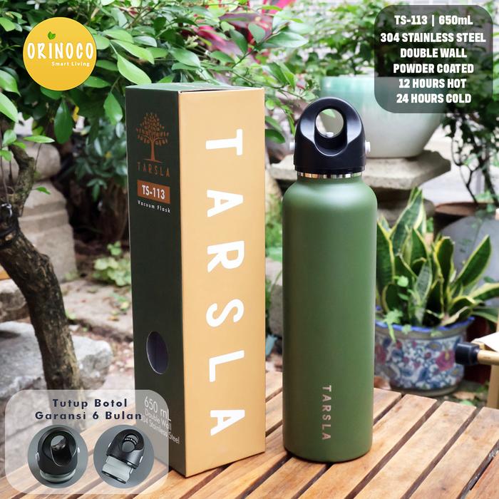 Gambar Botol Minum Thermos TS-113 Tumbler Stainless 304 One Hand Open & Close 650ML Tahan Panas & Dingin Anti Tumpah - Hijau dari Kioslunchbox bogor undefined Tokopedia