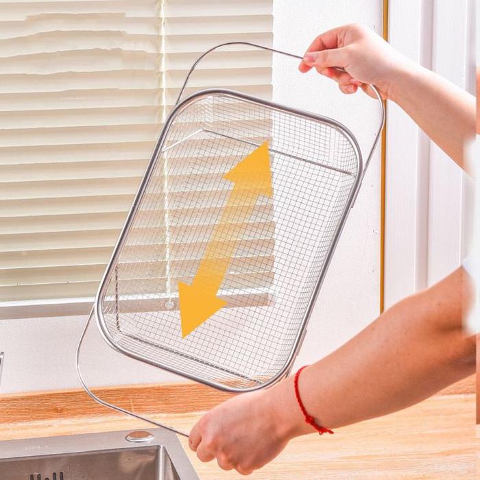 Gambar Bakindo Keranjang Tirisan Wastafel Saringan Baskom Rectangle Colander Strainer Tirisan Stainless Steel BPA Free / Wadah Cuci Serbaguna Stainless Steel Premium - TirisanWastafel, Tirisan S dari BAKINDO undefined Tokopedia