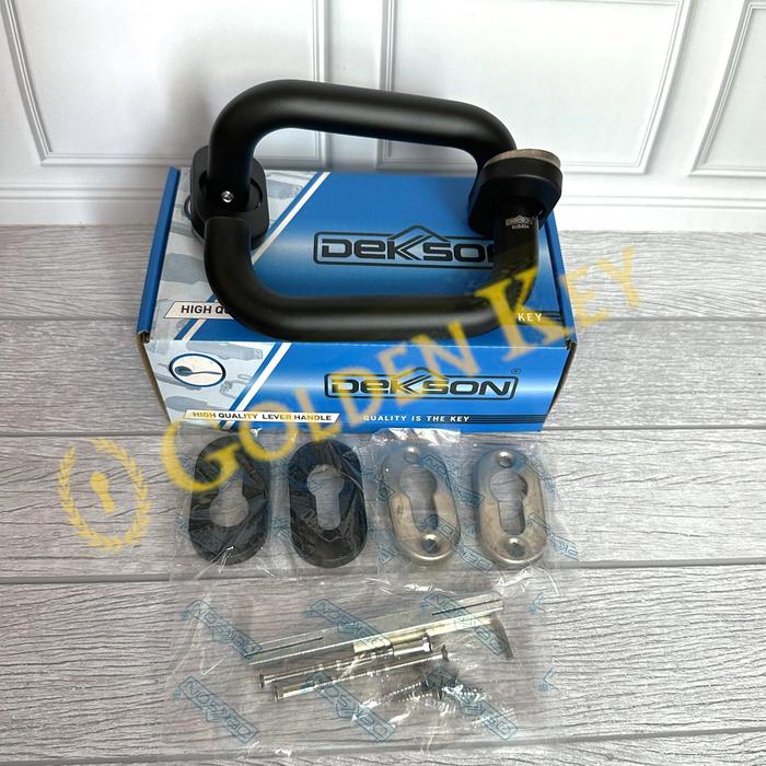 Gambar Handle Dekkson Dekson LHTR 84030 Oval Gagang Pintu Matt Black Hitam - Handle dari GoldenkeyMK undefined Tokopedia
