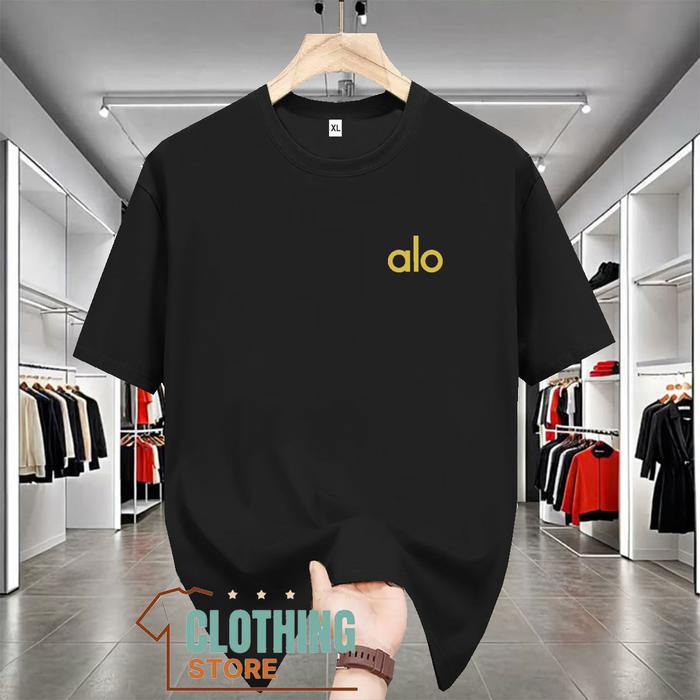 Gambar Baju Kaos Distro logo Alo Text Gold Quality Kaos T-Shirt Lengan Pendek Premium Unisex Bahan Katun Combed 32s - Hitam, S dari CLOTHING STORE 76 undefined Tokopedia